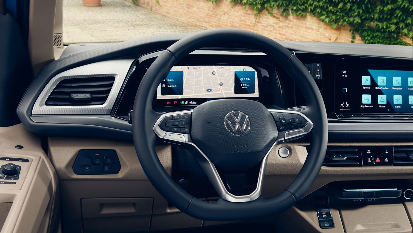 Die USB Schnittstellen am Cockpit vom neuen VW Multivan T7 2021 Life.