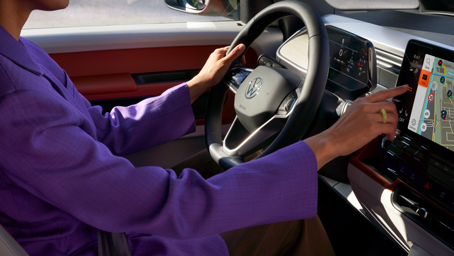 VW ID Buzz kormány és műszerfal kezelés