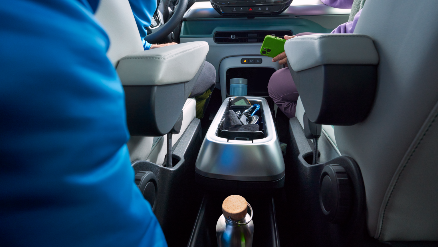 VW ID Buzz középkonzol és Box hátulról